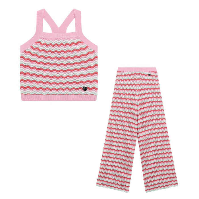 Multicolour Knitted Trouser Set