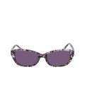 Anne Klein BLACK MARBLE Narrow Rounded Rectangle Sunglasses