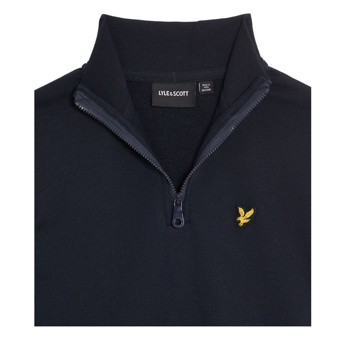 Navy 1/4 Zip Logo Sweatshirt
