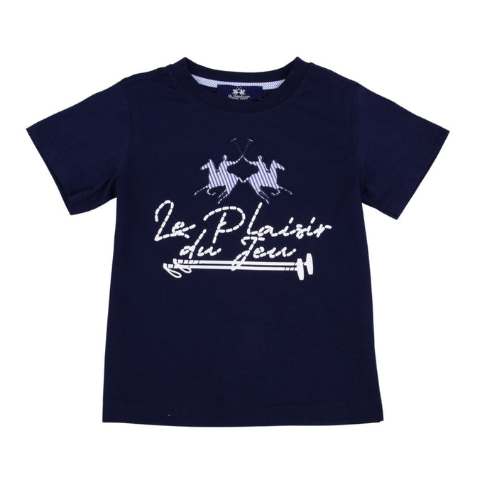 Navy Applique Logo T-Shirt