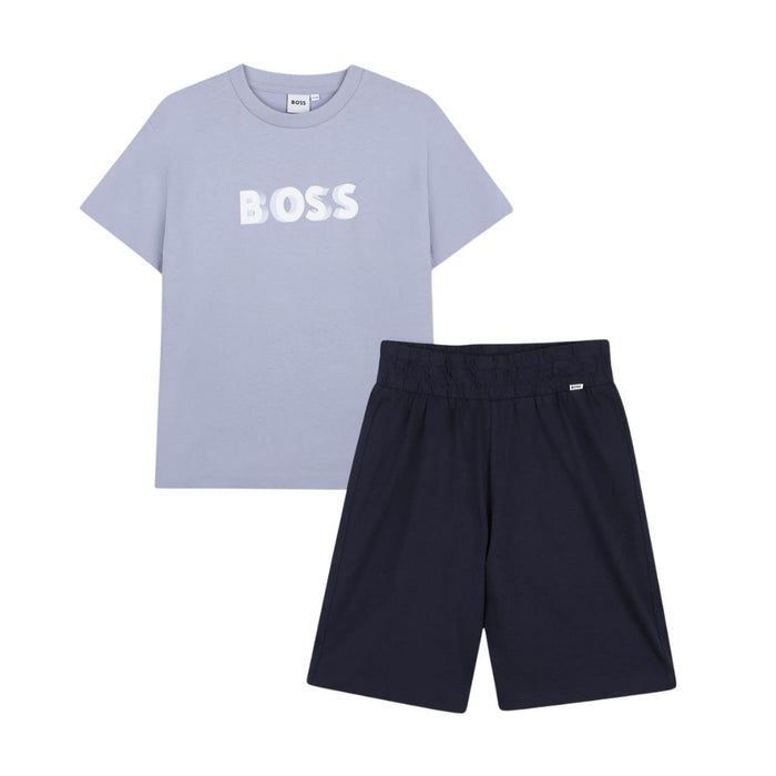 Navy & Blue Shorts Set