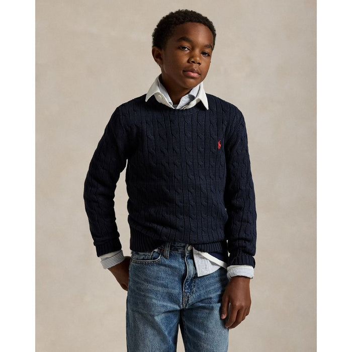 Navy Cable Knit Jumper