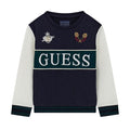 Navy Embroidered Logo Sweat Top