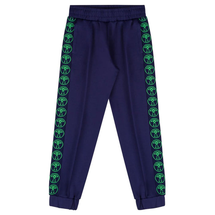 Navy & Green Logo Sweat Bottoms