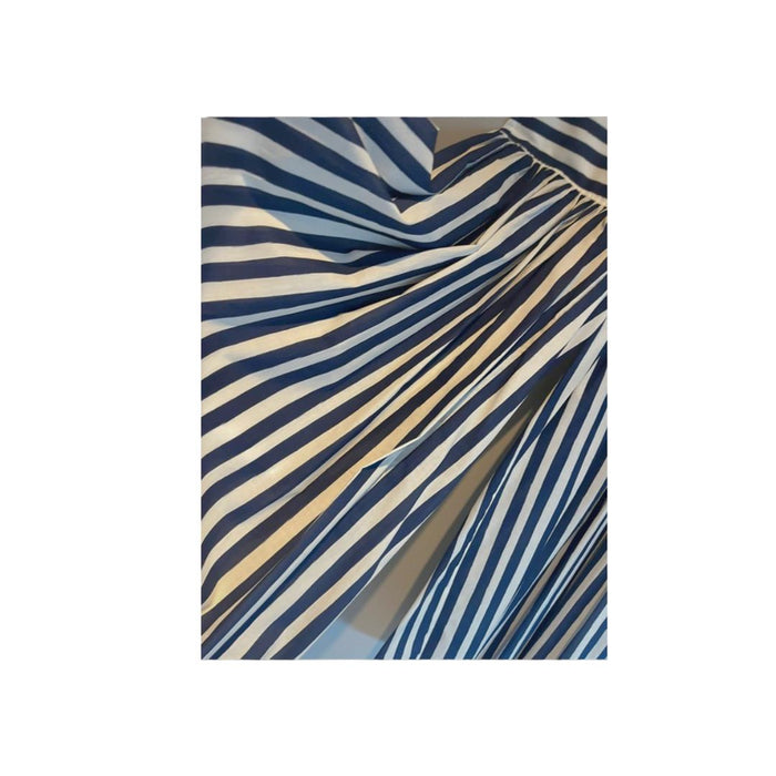 Navy & Ivory Striped Trousers
