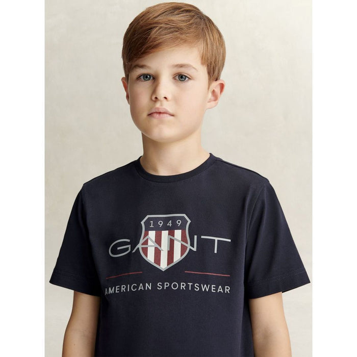 Navy Large Shield Logo T-Shirt
