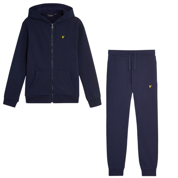 Navy Logo Hoodie Tracksuit