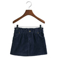 Navy Mini Corduroy Skirt