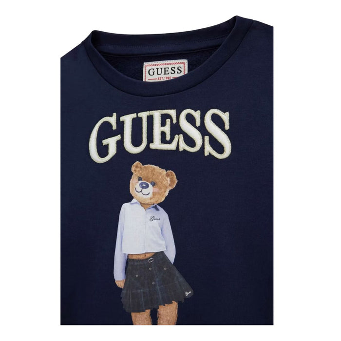 Navy Oversized Teddy Sweat Top