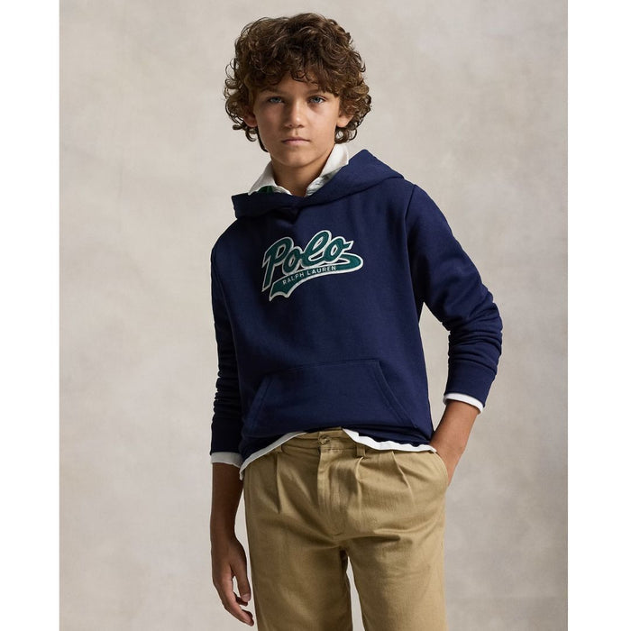 Navy Polo Logo Hoodie