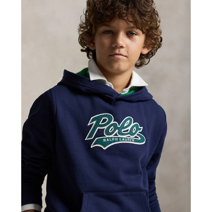 Navy Polo Logo Hoodie