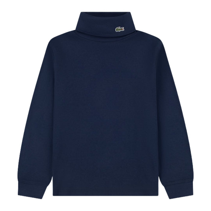 Navy Roll Neck Top