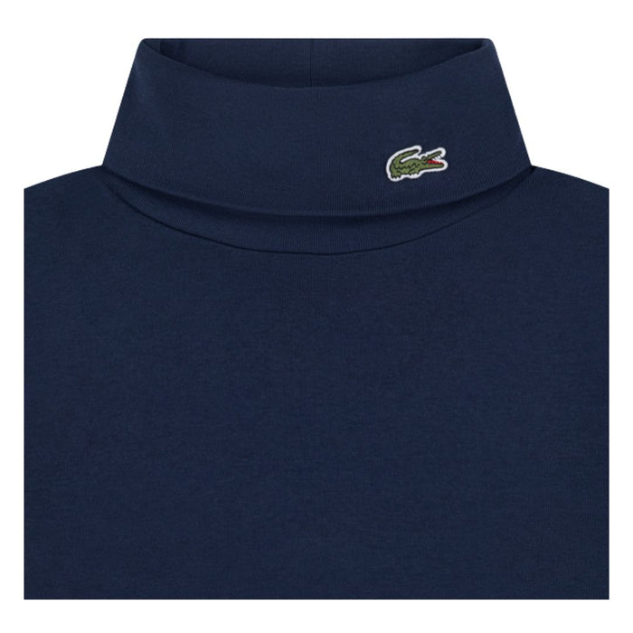 Navy Roll Neck Top