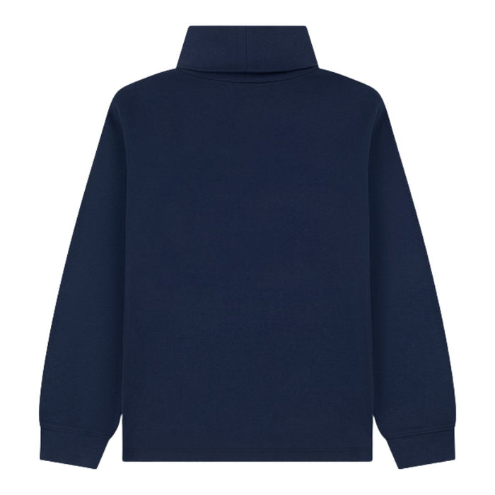 Navy Roll Neck Top