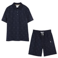 Navy Shorts & Polo Shirt Set