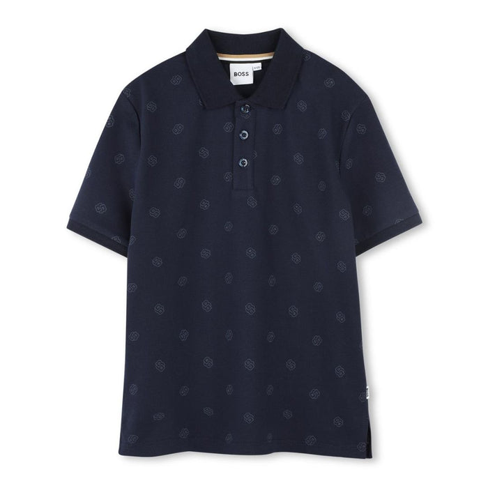 Navy Shorts & Polo Shirt Set