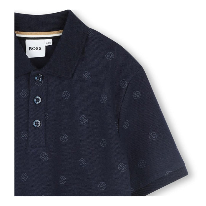 Navy Shorts & Polo Shirt Set