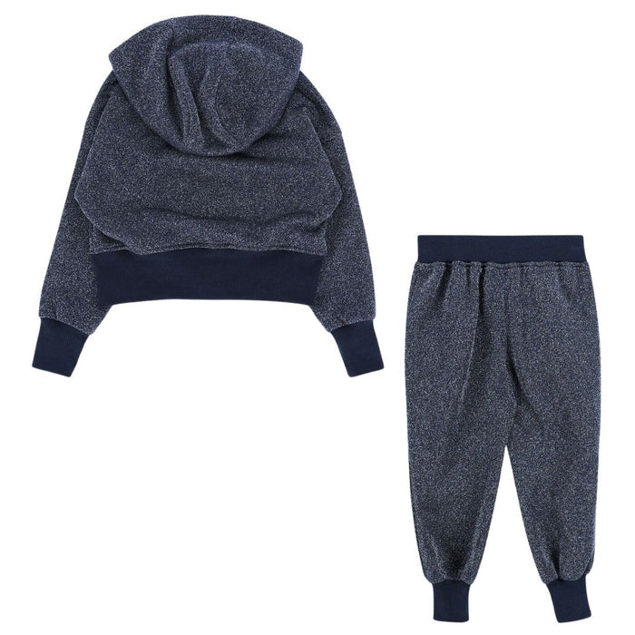 Navy & Silver Glitter 'Samira' Tracksuit