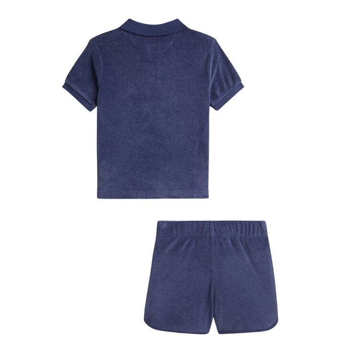 Navy Terry Polo Shirt & Shorts