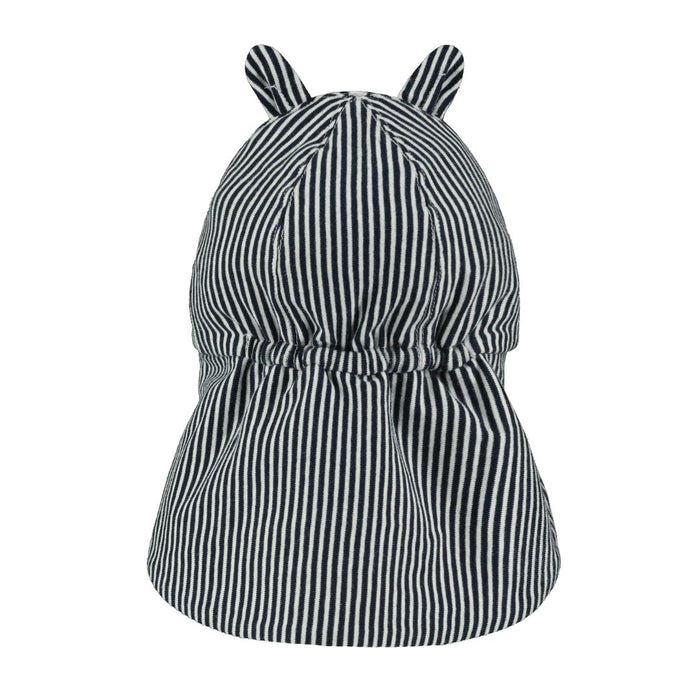 Navy & White Striped Sun Hat