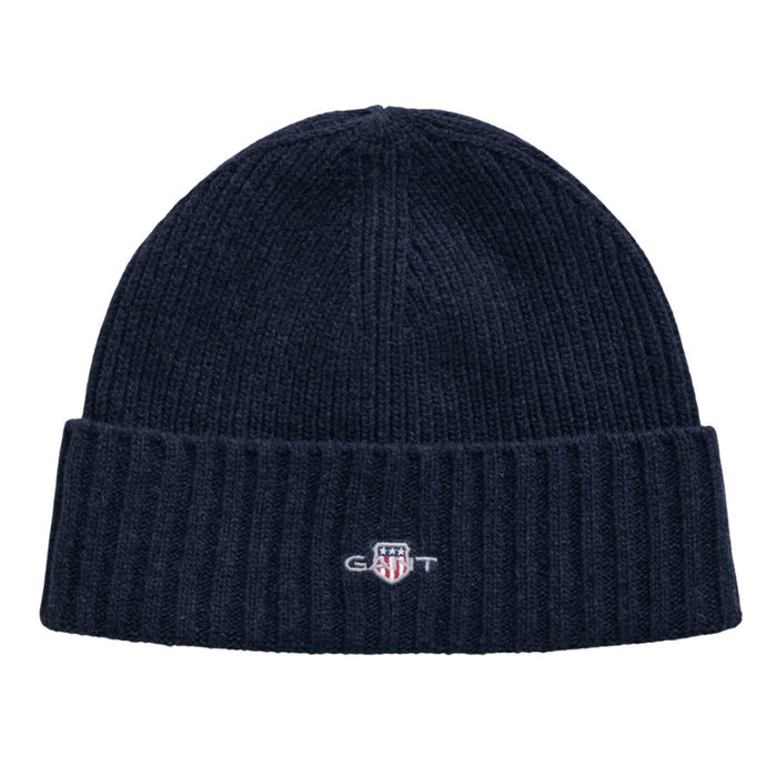Navy Wool Blend Beanie