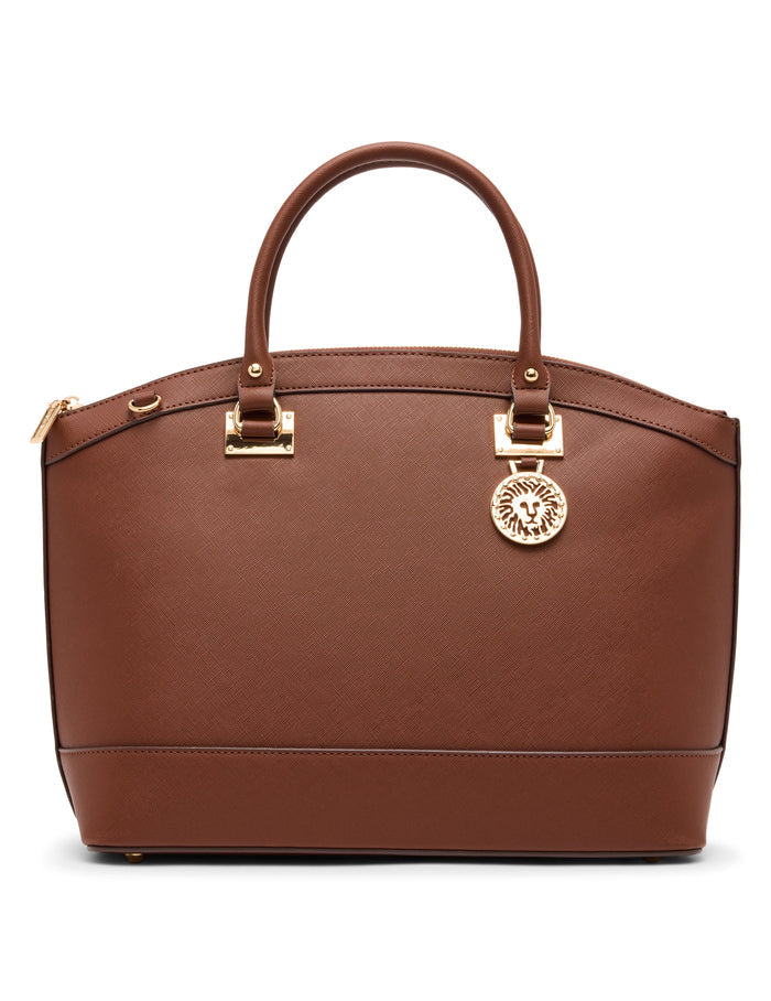 Anne Klein Walnut New Recruits Dome Satchel Bag