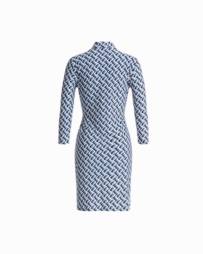Anne Klein Notch Collar Long Sleeve Wrap Dress