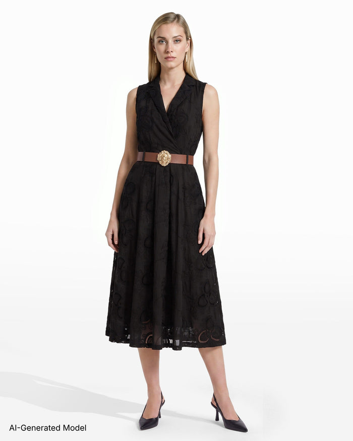 Anne Klein Notch Collar Wrap Dress