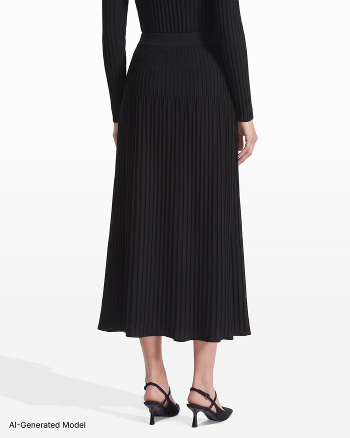 Anne Klein Novelty Stitch Sweater Skirt