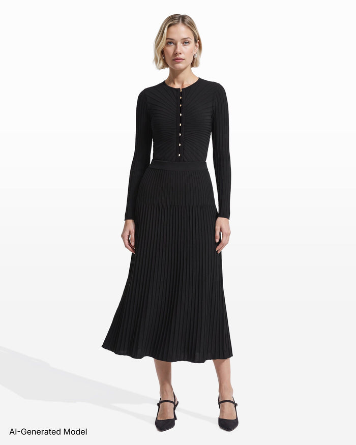 Anne Klein Novelty Stitch Sweater Skirt