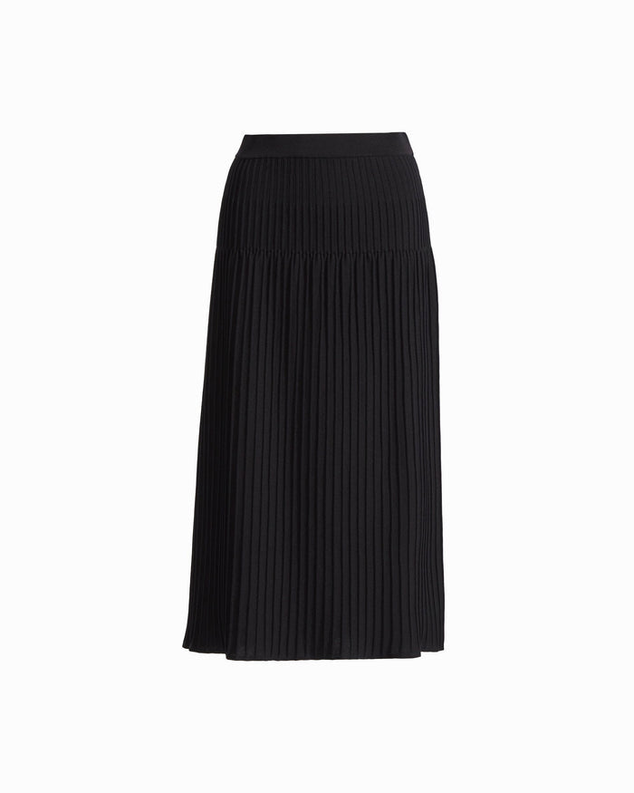 Anne Klein ANNE BLACK Novelty Stitch Sweater Skirt