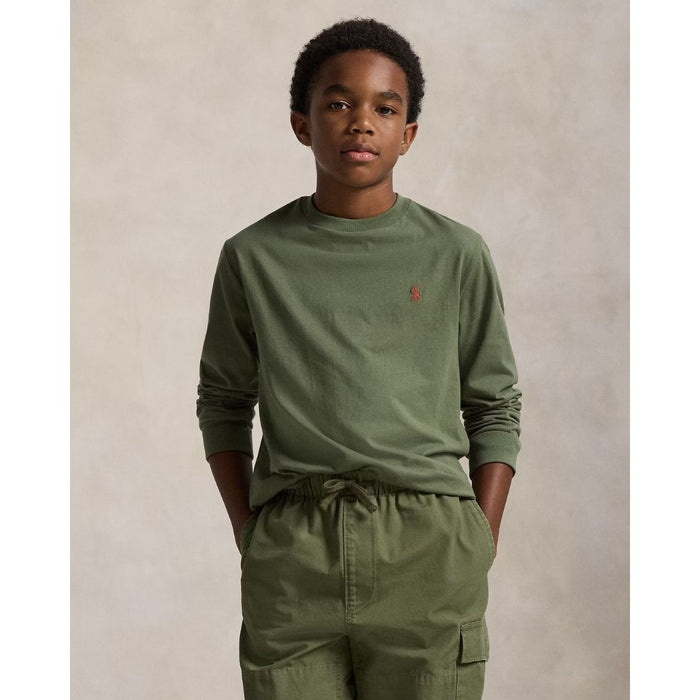 Olive Green Long Sleeve Top