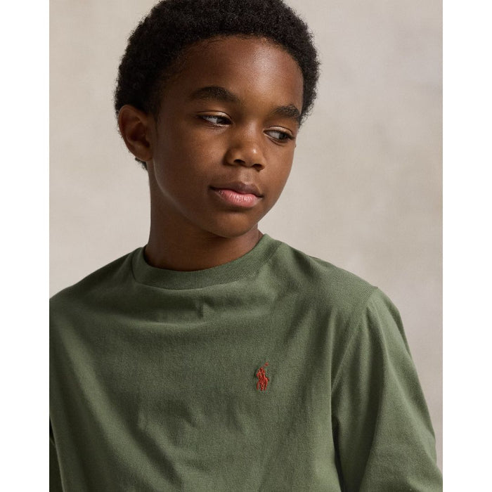 Olive Green Long Sleeve Top