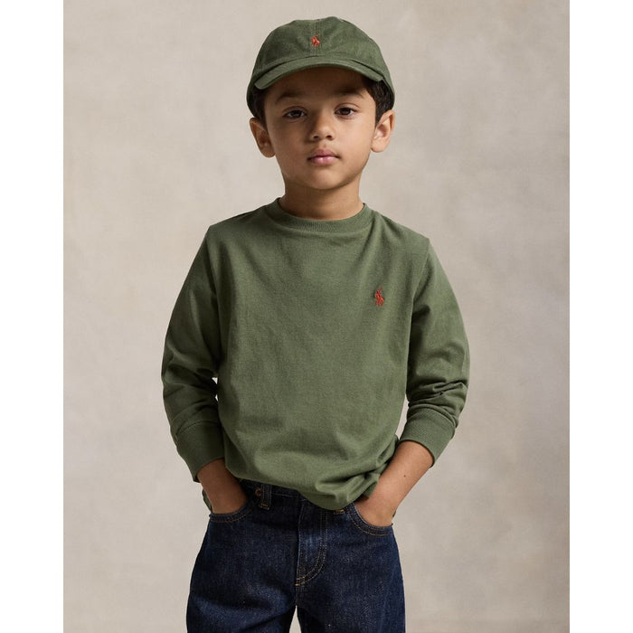 Olive Green Long Sleeve Top