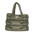 Olive Grey Padded Shopper Bag