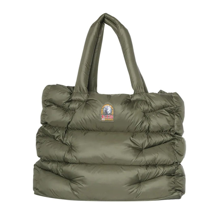 Olive Grey Padded Shopper Bag