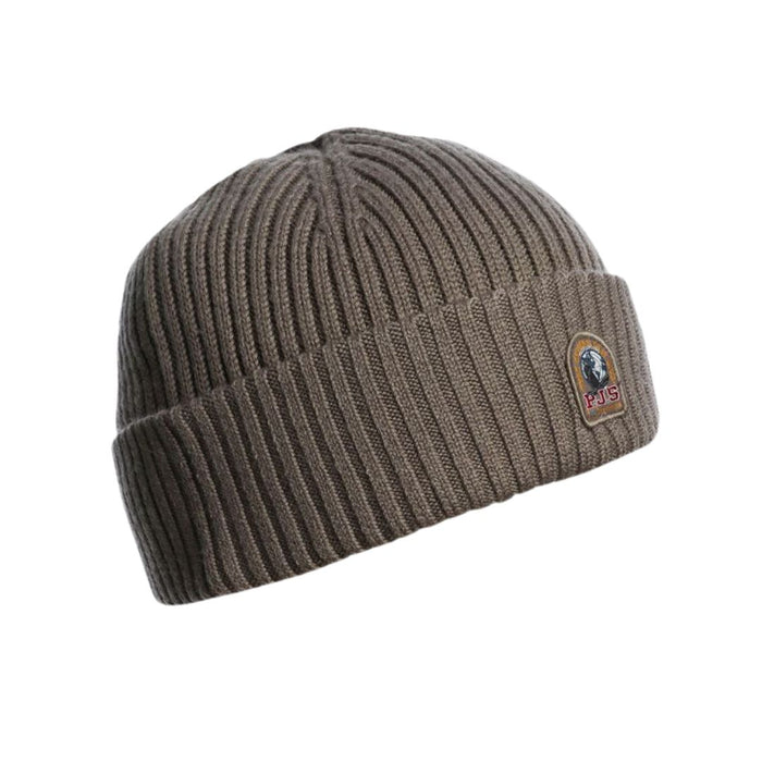 Olive Grey Ribbed Knitted Hat