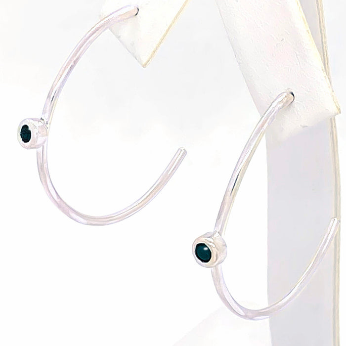 Open Hoops black Onyx