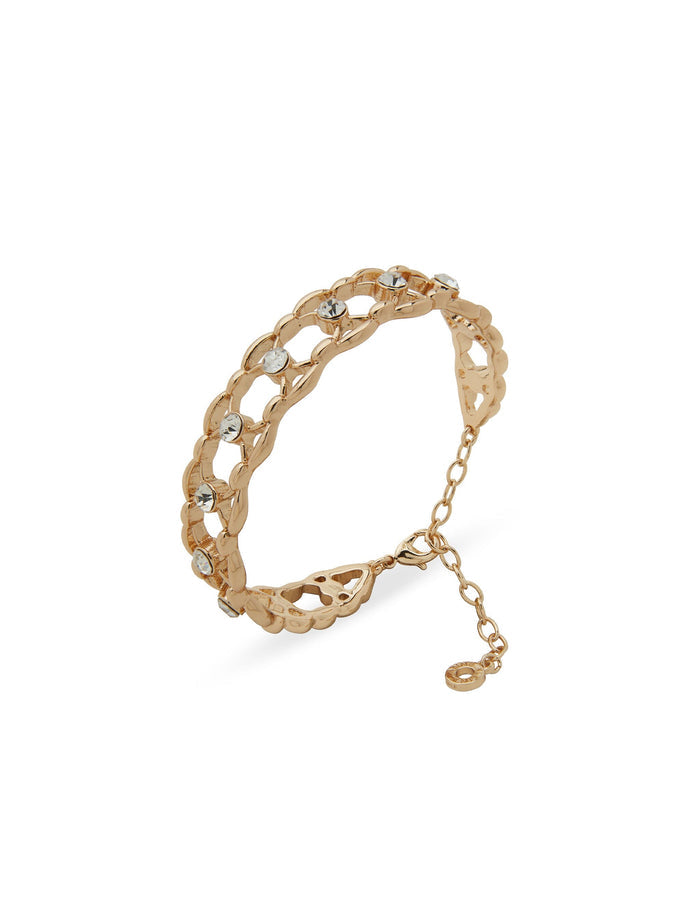 Anne Klein Gold Tone Open Work Cuff Bracelet