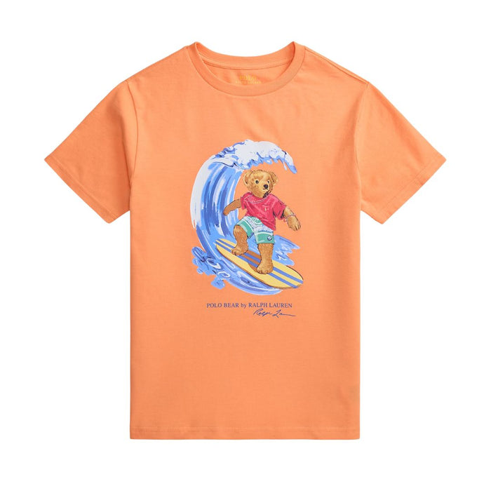 Orange Surfing Polo Bear T-Shirt