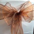 Organza Chair Sash - Brown