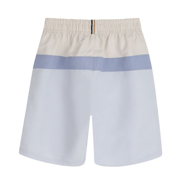 Pale Blue Colour Block Swim Shorts