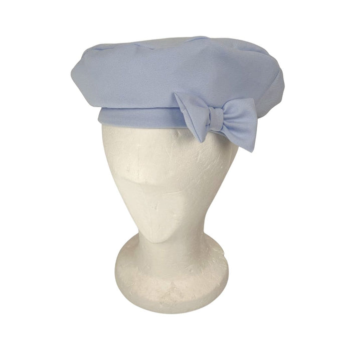Pale Blue Embroidered Pleat Dress, Coat & Hat