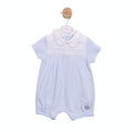 Pale Blue Embroidered Romper