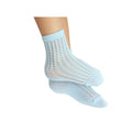 Pale Blue Openwork Ankle Socks