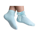 Pale Blue Organza Bow Ankle Socks
