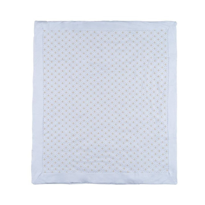 Pale Blue Teddy Print Blanket
