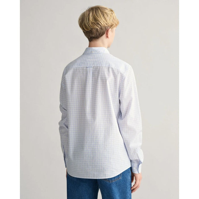 Pale Blue & White Check Shirt