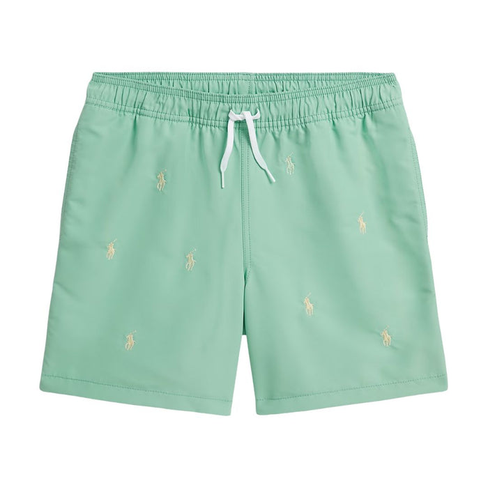 Pale Green All Over Pony Swim Shorts