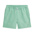 Pale Green All Over Pony Swim Shorts